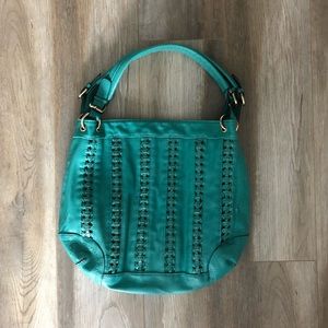 Turquoise shoulder bag